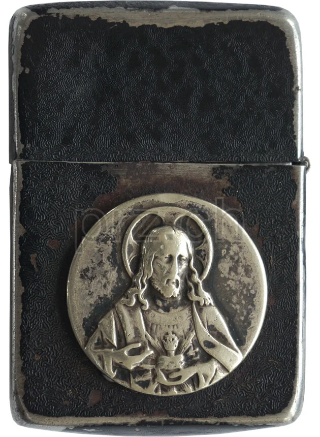 Jesus Holy Medal, Modell four barrel hinge, round bottom, Jahr 1942 - 43, Ansicht 1