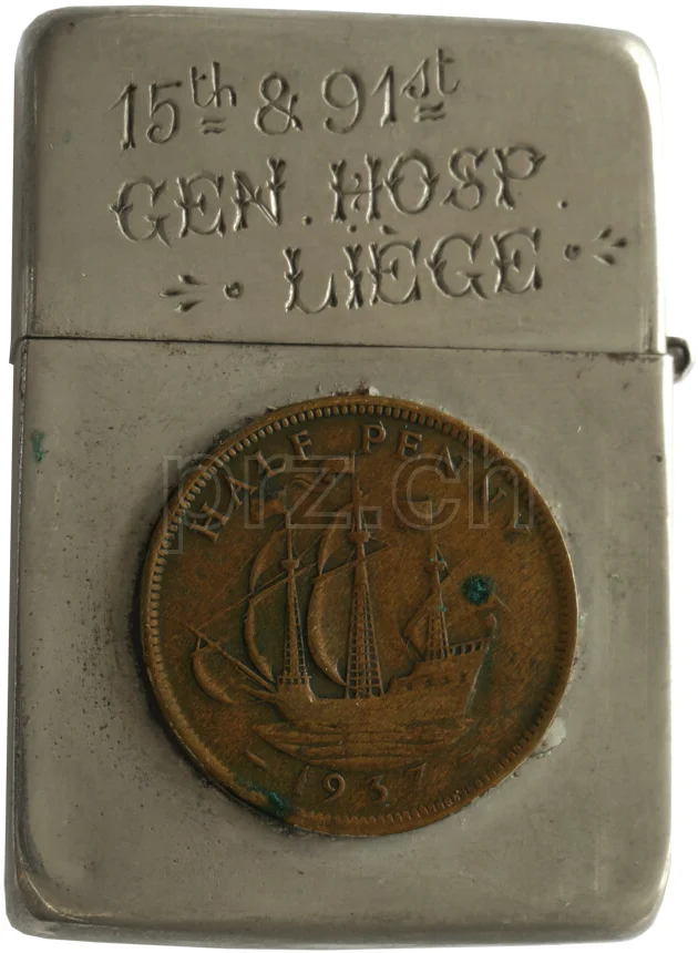 U.S. Army Medical Corps – Lt Col. Philip Baxter, Modell three barrel hinge (fixed during war), flat bottom, Jahr 1942 - 43, Ansicht 2