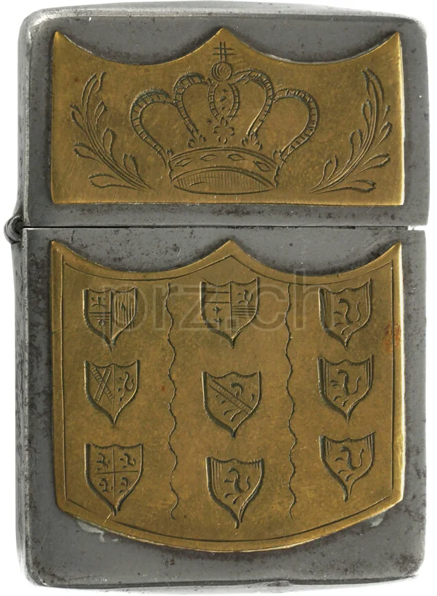 England – France – Germany, Modell four barrel hinge, flat bottom, Jahr 1942 - 43, Ansicht 1