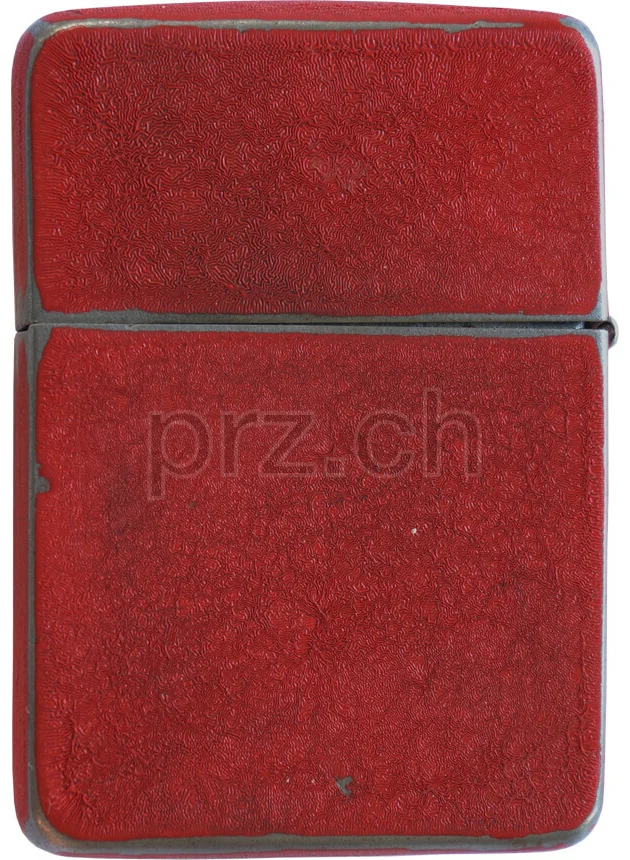 Red Crackle, Ansicht 2 Red Crackle, Modell four barrel hinge, flat bottom, Jahr 1942 - 43, Ansicht 2