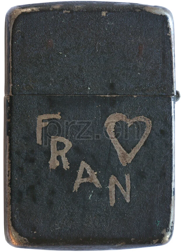 Self Engraved – Fran & Don, Modell three barrel hinge, round bottom, Jahr 1943 - 45, Ansicht 2