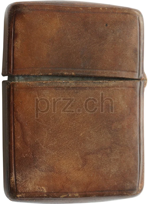 Leather – Fleur de Lis, Ansicht 2 Leather – Fleur de Lis, Modell four barrel hinge, flat bottom, Jahr 1942 - 43, Ansicht 2
