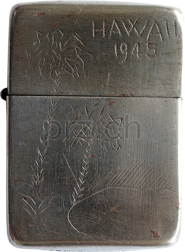 Hawaii – «Aloha State», Modell three barrel hinge, round bottom, Jahr 1943 - 45, Ansicht 1