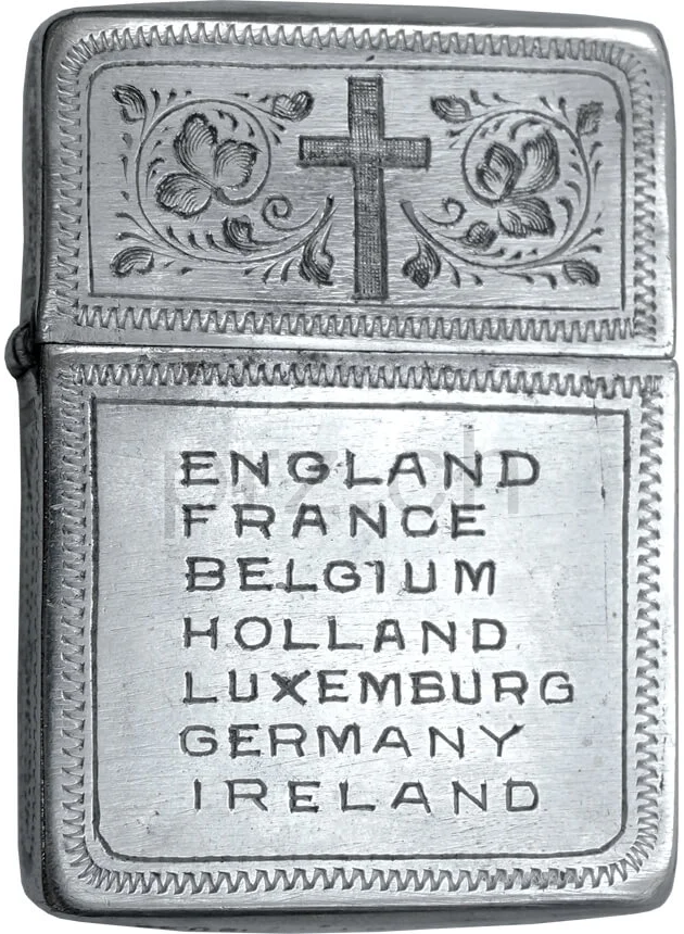 U.S. Army Chaplain Corps – P. G. Kelly, Modell three barrel hinge, round bottom, Jahr 1943 - 45, Vorderseite