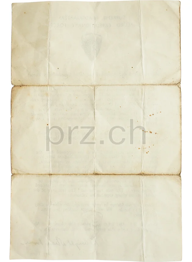 General Dwight D. Eisenhower's Order of the Day, Modell Armed Forces, Jahr 1944, Ansicht 2