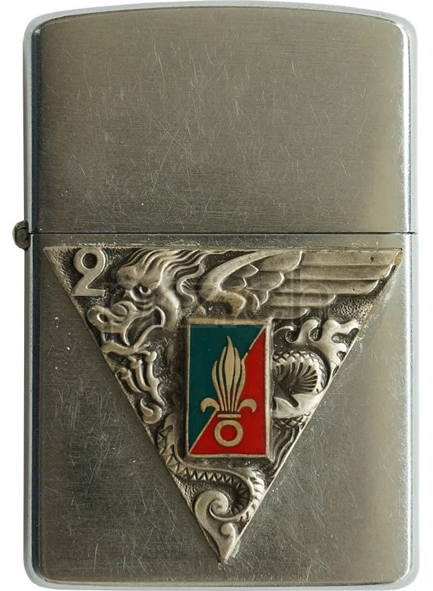 French Foreign Legion – 2e REP, Modell chrome plated brushed, five barrel hinge, Jahr 1959, Vorderseite