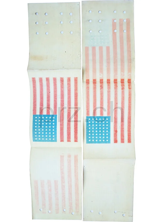 D-Day Arm Flag – Sgt. Floyd D. Fletcher, Ansicht 5 D-Day Arm Flag – Sgt. Floyd D. Fletcher, Modell Airborne «CL», Jahr 1943 - 44, Ansicht 5