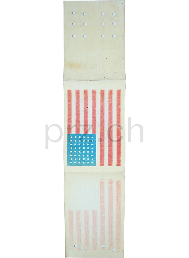 D-Day Arm Flag – Sgt. Floyd D. Fletcher, Ansicht 7 D-Day Arm Flag – Sgt. Floyd D. Fletcher, Modell Airborne «CL», Jahr 1943 - 44, Ansicht 7
