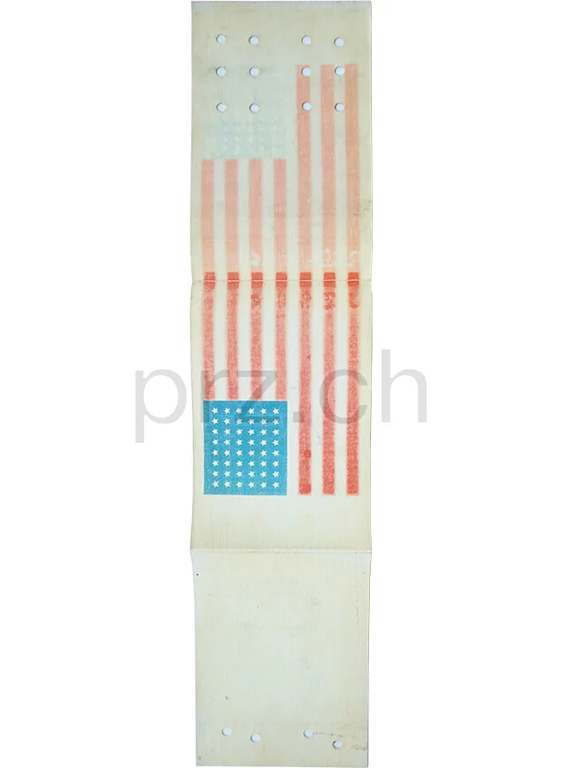 D-Day Arm Flag – Sgt. Floyd D. Fletcher, Ansicht 9 D-Day Arm Flag – Sgt. Floyd D. Fletcher, Modell Airborne «CL», Jahr 1943 - 44, Ansicht 9