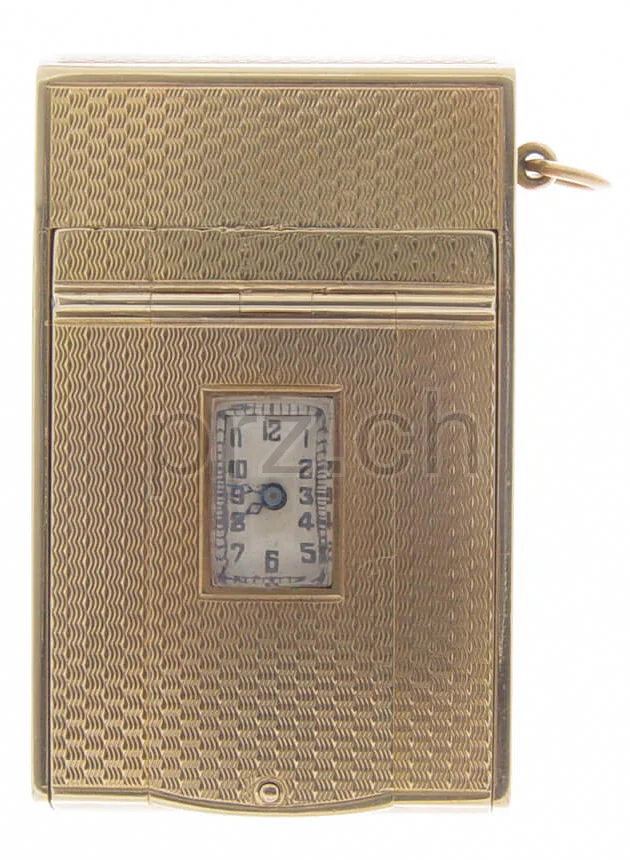 Asprey – Great Britain Gentlemen, Modell Concealed, 9 ct. gold, Jahr 1938, Ansicht 1