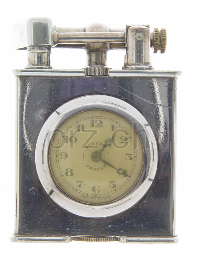 Parker Beacon – Great Britain Small Silver Plated, Modell Lift arm, silver plated, Jahr 1928, Ansicht 1