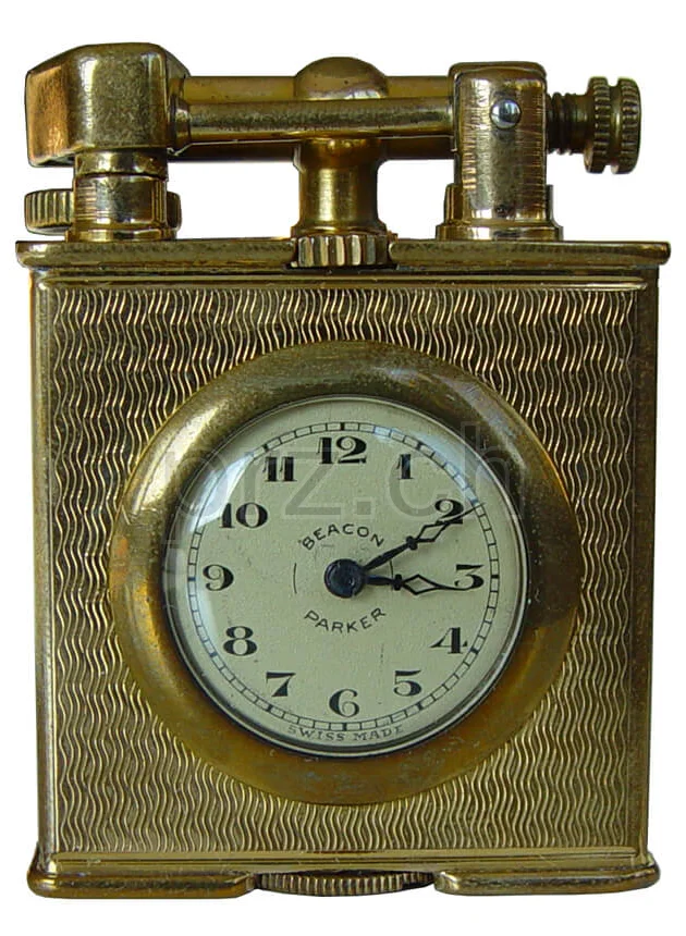 Parker Beacon – Great Britain Small Gold Plated, Modell Lift arm, gold plated, Jahr 1928, Ansicht 1