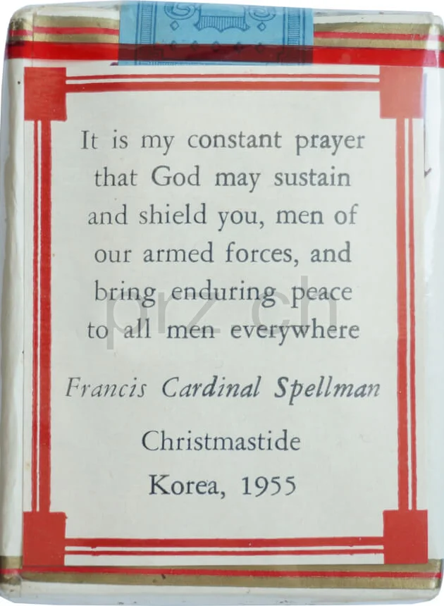Chesterfield – Christmastide Korea, Rückseite Chesterfield – Christmastide Korea, Modell Private, Jahr 1955, Rückseite