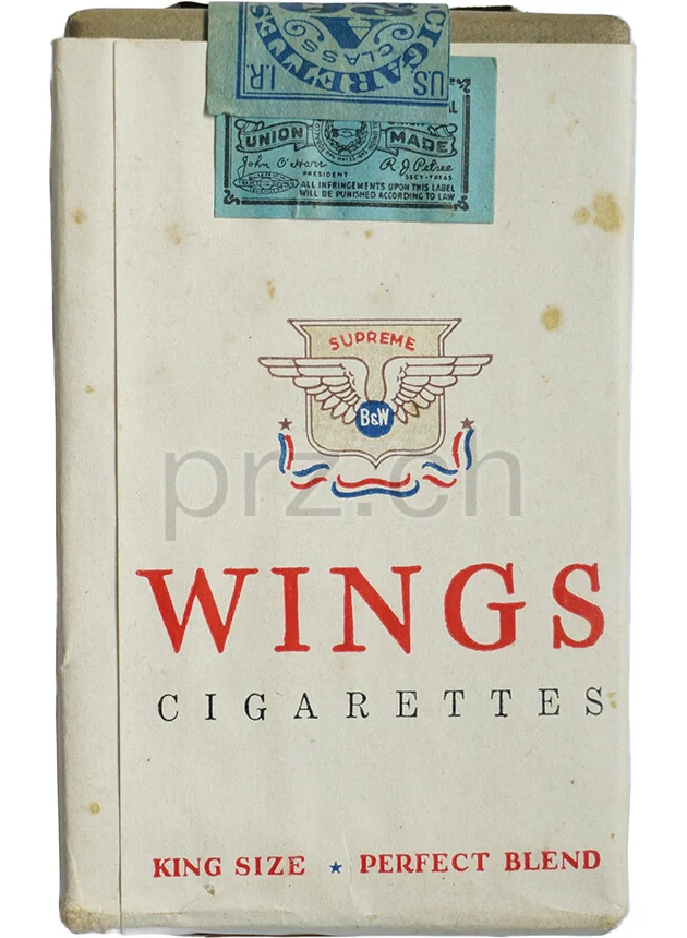 Wings King Size – 1945 Series 115, Modell Private, Jahr 1945, Rückseite