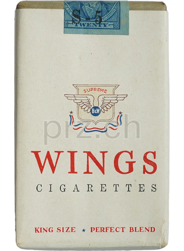 Wings King Size – 1945 Series 115, Modell Private, Jahr 1945, Vorderseite