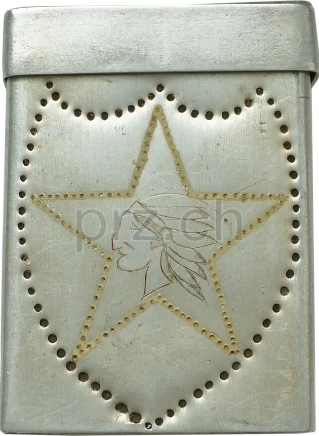 Case – U.S. 2nd Infantry Division «Indianhead», Vorderseite Case – U.S. 2nd Infantry Division «Indianhead», Modell Private, Jahr 1944 - 45, Vorderseite