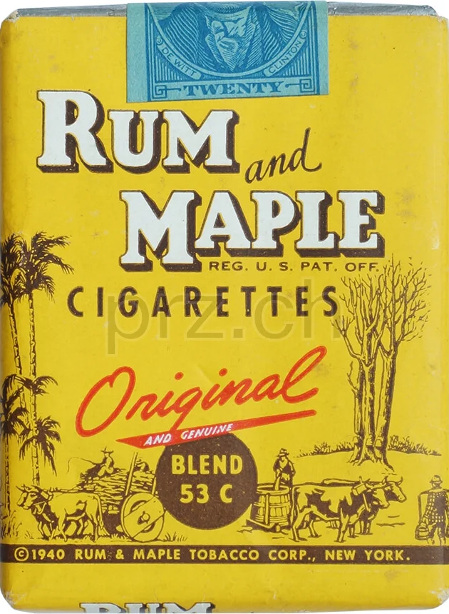 Rum & Maple – 1939 Series 109, Modell Private, Jahr 1939, Vorderseite