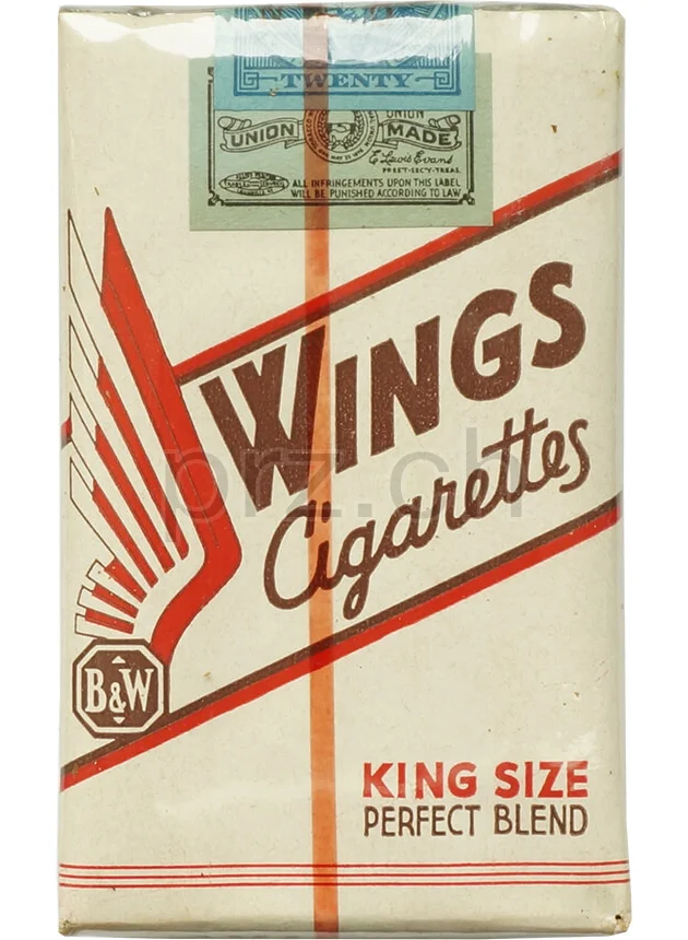 Wings King Size – 1940 Series 110, Vorderseite Wings King Size – 1940 Series 110, Modell Private, Jahr 1940, Vorderseite