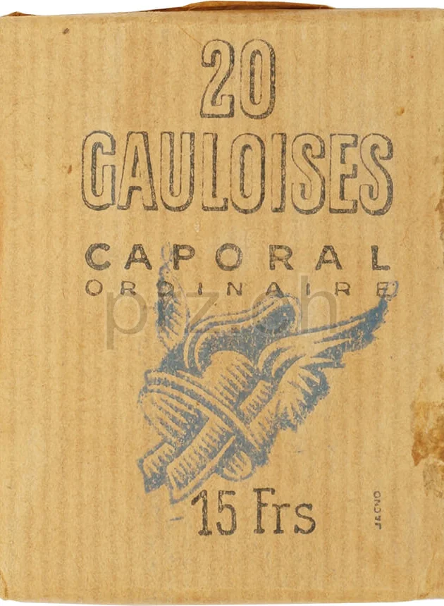 Gauloises – Caporal Ordinaire Craft Paper, Modell Privé, Jahr 1944 - 45, Vorderseite