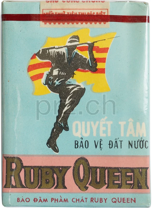 Army Cigarettes Vietnam – RUBY QUEEN, Vorderseite Army Cigarettes Vietnam – RUBY QUEEN, Modell Armed Forces, Jahr 1969, Vorderseite