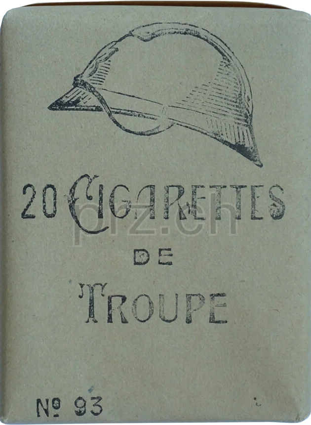 Cigarettes Troupes – WWI, Modell Armée, Jahr 1914 - 18, Vorderseite