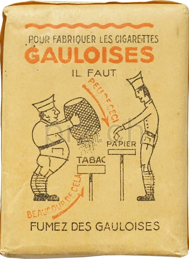 Cigarettes – Troupe Fabrication, Ansicht 1 Cigarettes – Troupe Fabrication, Modell Armée, Jahr 1943 - 45, Ansicht 1
