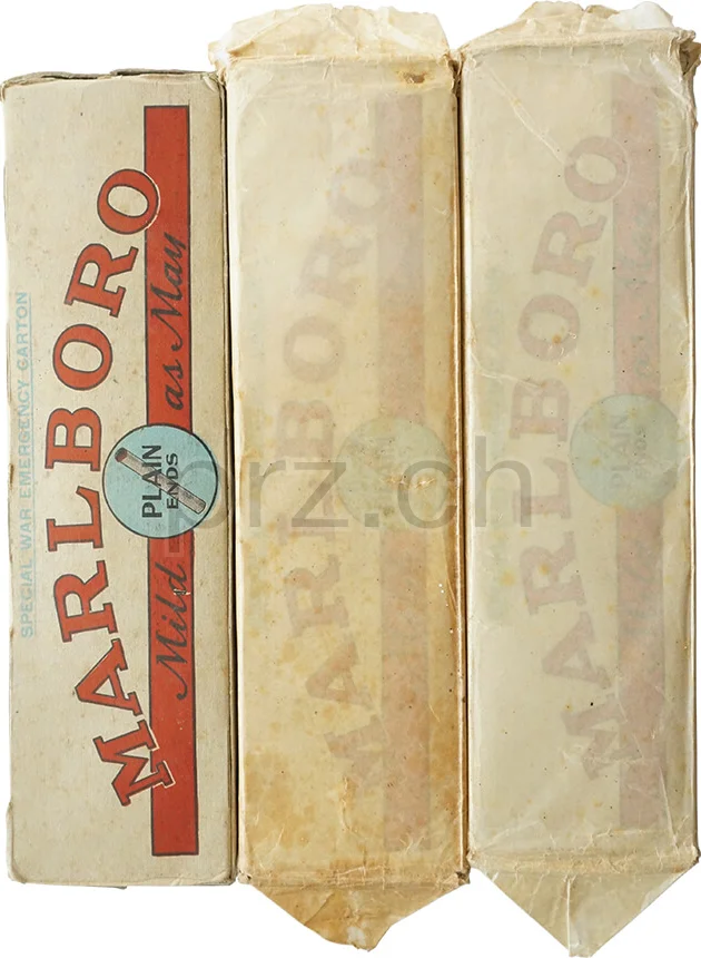 Marlboro – 1944 Armed Forces Carton, Vorderseite Marlboro – 1944 Armed Forces Carton, Modell Armed Forces, Jahr 1944, Vorderseite