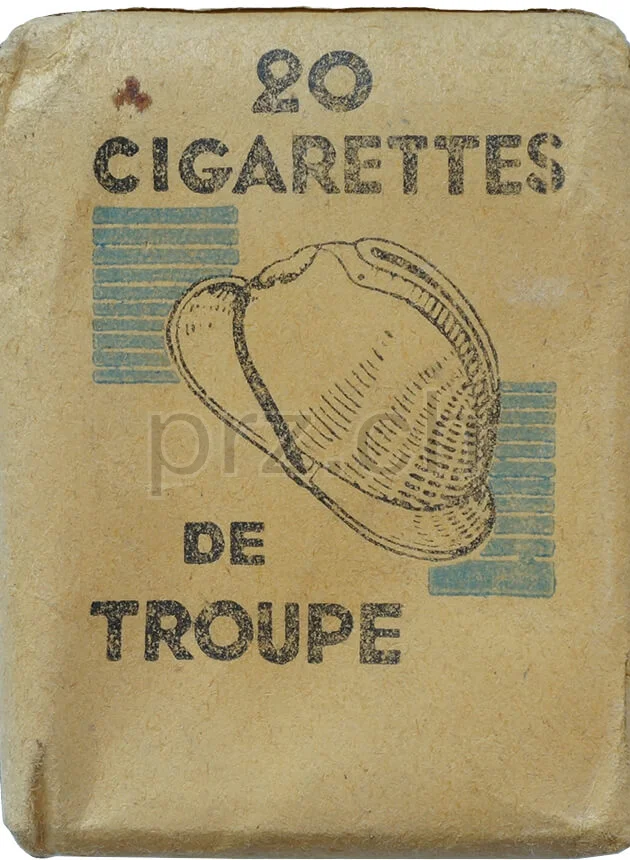 Cigarettes – Troupe Prisonniers, Vorderseite Cigarettes – Troupe Prisonniers, Modell Armée, Jahr 1941 - 45, Vorderseite