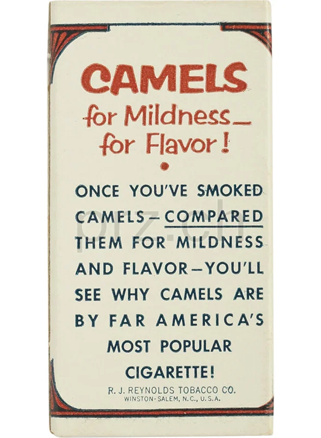 Vorderseite von Camel – WWII Armed Forces Mildness &amp; Flavor, Modell Armed Forces, Jahr 1942 - 45, Bild 1
