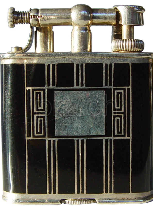 Dunhill – France Enamel, Modell Unique B, sterling silver, Jahr 1928, Ansicht 2