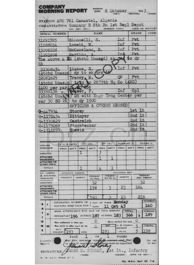 U.S. 2628th Postal Directory Company – APO 512, Modell five barrel hinge (fixed after war), round bottom, Jahr 1943 - 45, Ansicht 5