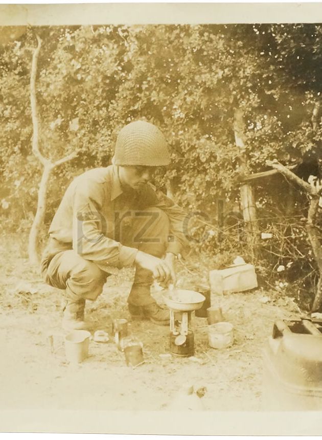 Vorderseite von U.S. 7th Armored Division – Herbert A. Wisbey, Jr., Modell three barrel hinge, round bottom, Jahr 1943 - 45, Bild 11