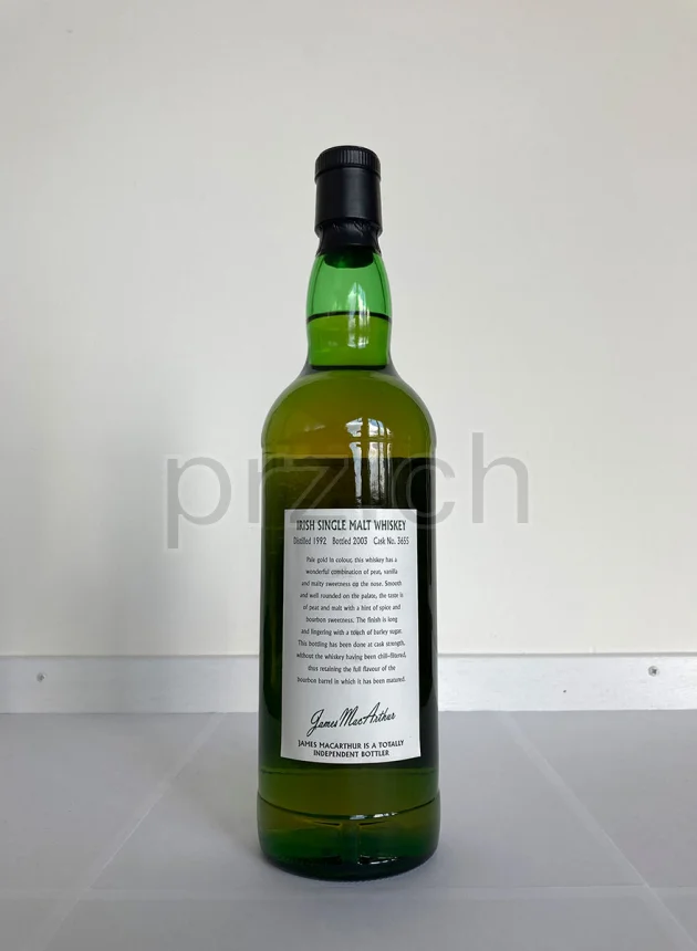 James MacArthurs Irish Peated Single Malt Whiskey, 11 Jahre, abgefüllt 2003, Ansicht 3