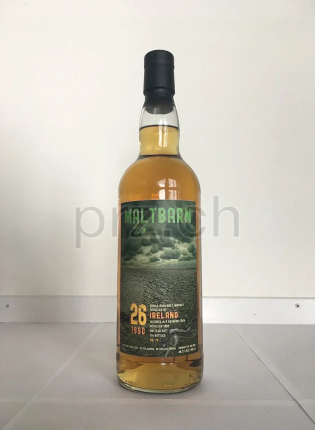 Maltbarn No 72 Irish Single Malt, 26 Jahre, abgefüllt 2017, Ansicht 1