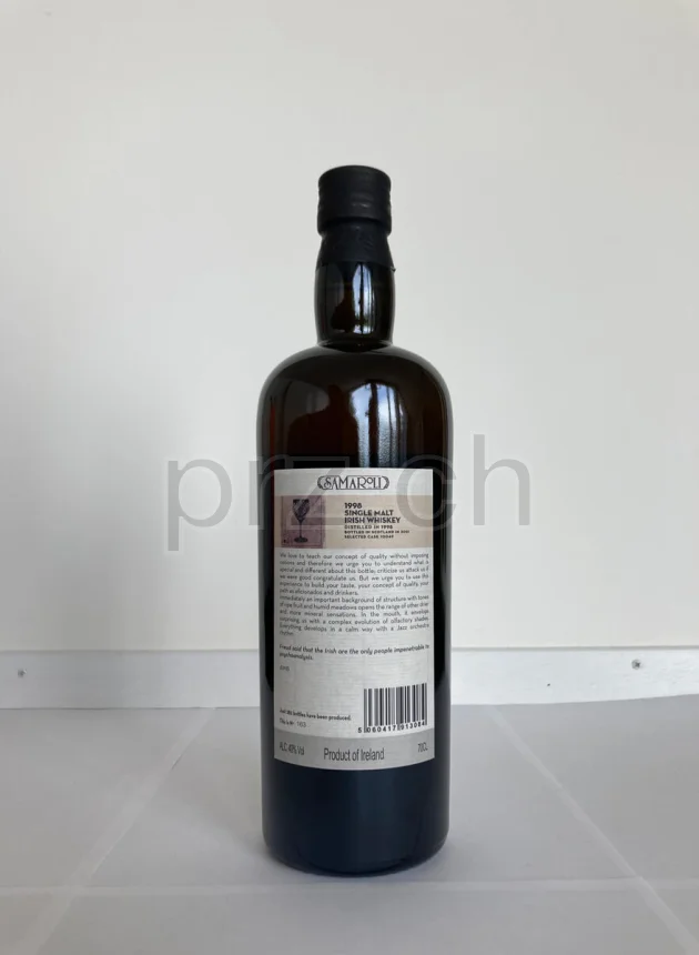Samaroli 23 Single Malt Irish Whiskey, 23 Jahre, abgefüllt 2021, Ansicht 2