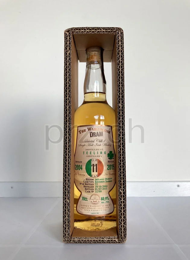 Teeling 11 Warehouse Dram, 11 Jahre, abgefüllt 2015, Ansicht 1