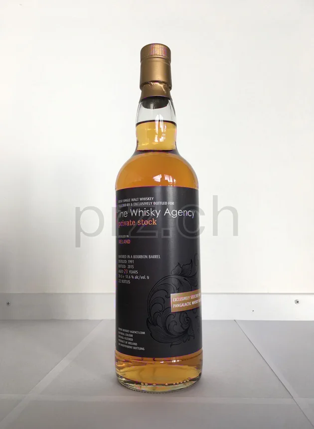 The Whisky Agency Private Stock Pangalactic Whisky Blasters, 23 Jahre, abgefüllt 2015, Ansicht 1