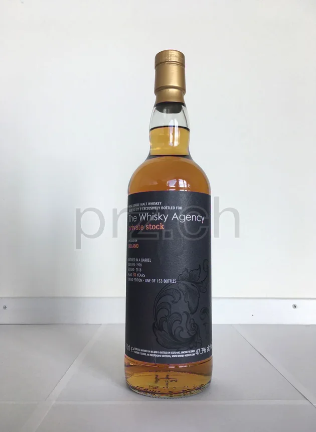 The Whisky Agency Private Stock, 28 Jahre, abgefüllt 2018, Ansicht 1
