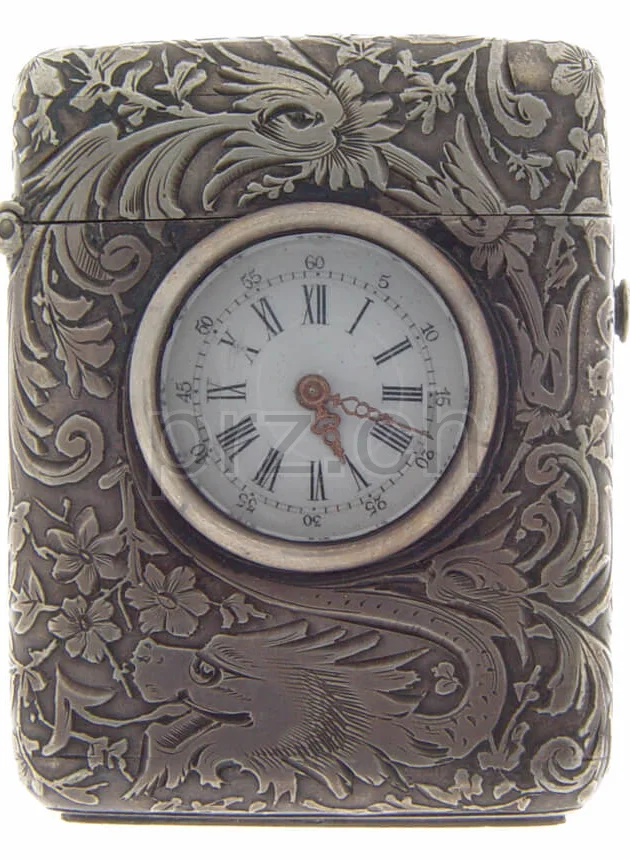 Matchsafe / Vesta – Great Britain, Modell Large, sterling silver, Jahr 1890, Ansicht 1