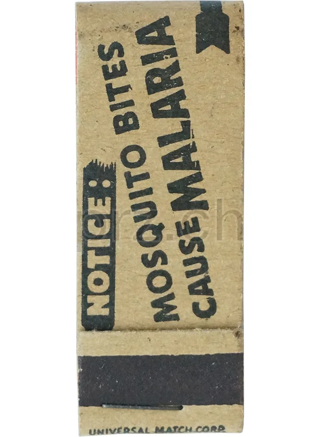 Matches – WWII C Ration Malaria , Modell Armed Forces, Jahr 1944 - 45, Vorderseite