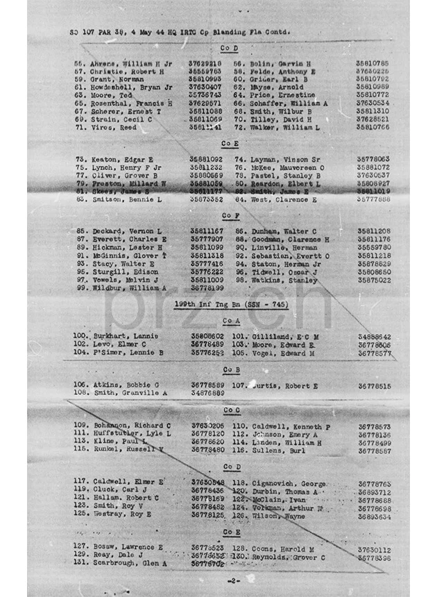 U.S. 83rd Infantry Division – «Thunderbolt», Ansicht 9 U.S. 83rd Infantry Division – «Thunderbolt», Modell three barrel hinge, flat bottom, Jahr 1943 - 45, Ansicht 9