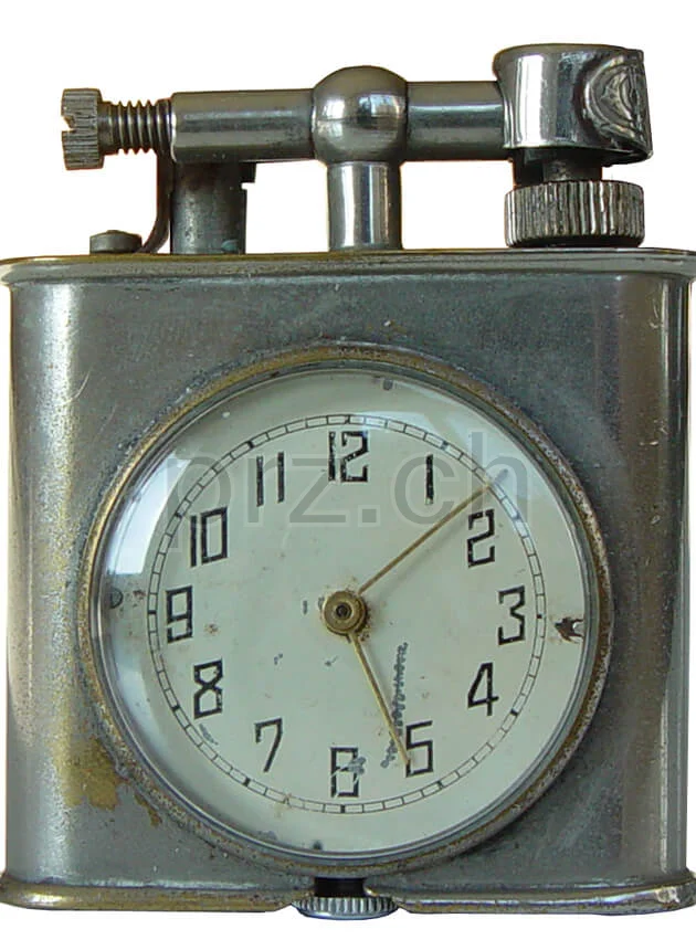 No Name – France Round Watch, Modell Lift arm, nickel plated, Jahr 1930, Ansicht 1