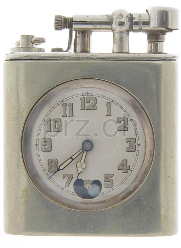 No Name – Switzerland Pendular, Modell Lift arm pocket watch, nickel plated, Jahr 1920, Ansicht 1