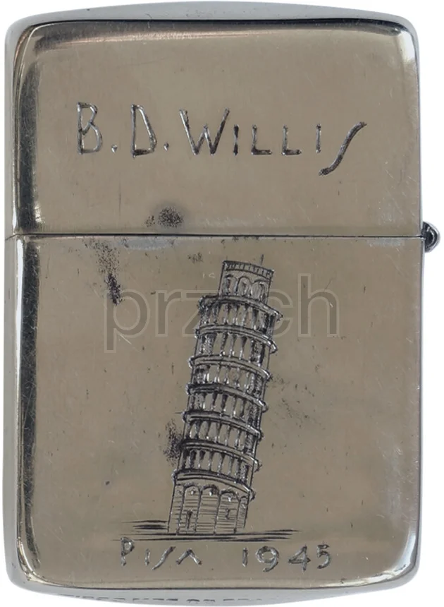 Pisa – B. D. Willis, Modell three barrel hinge, round bottom, Jahr 1943 - 45, Ansicht 2