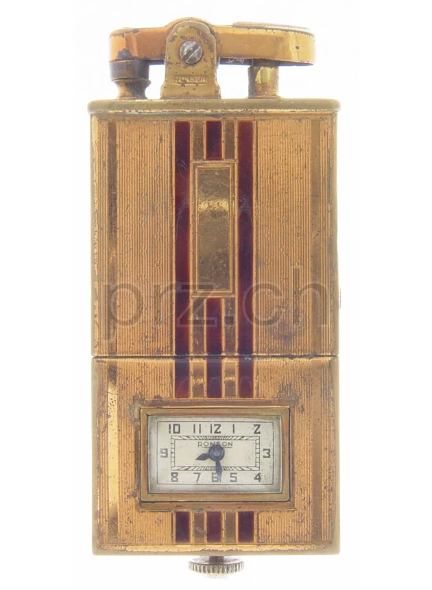 Ronson – USA Rectangular Watch, Modell Semi automatic, gold plated, Jahr 1938, Ansicht 1