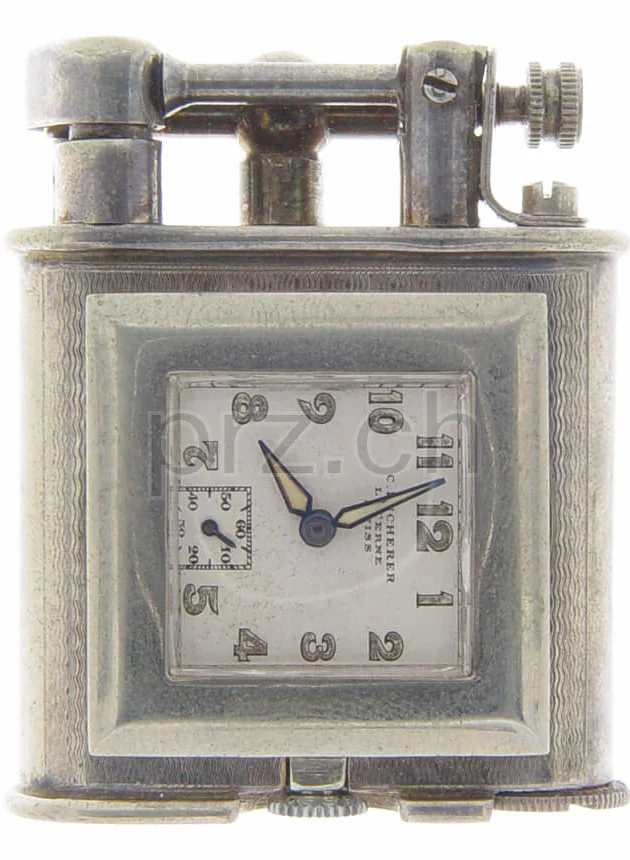 Sarastro – Germany Diski Square Watch, Modell Diksi lift arm, silver plated, Jahr 1928, Ansicht 1