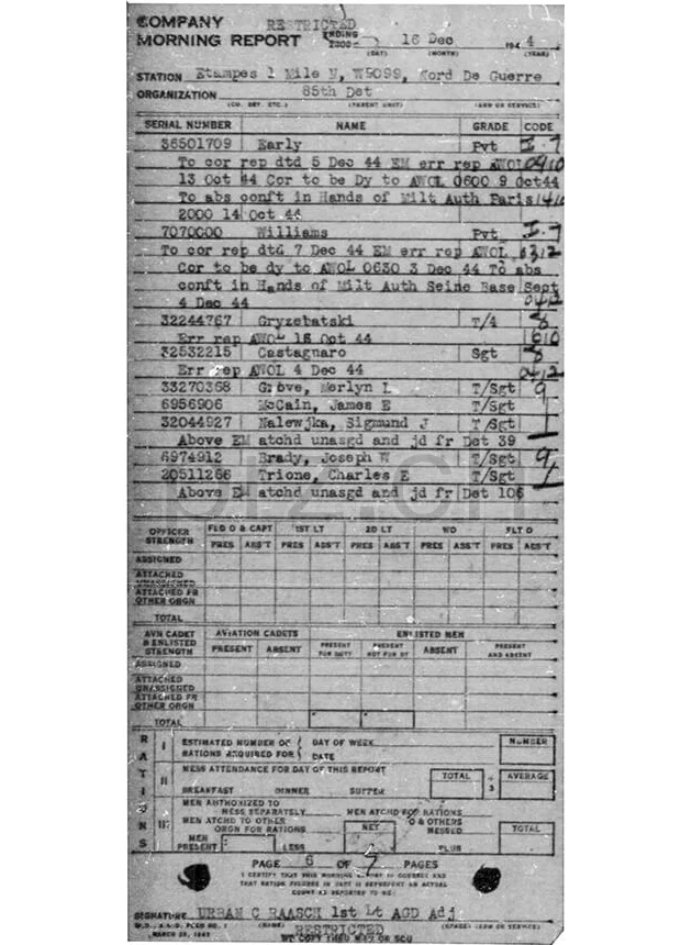 U.S. 4th Infantry Division – «Ivy», Ansicht 15 U.S. 4th Infantry Division – «Ivy», Modell four barrel hinge, flat bottom, Jahr 1942 - 43, Ansicht 15