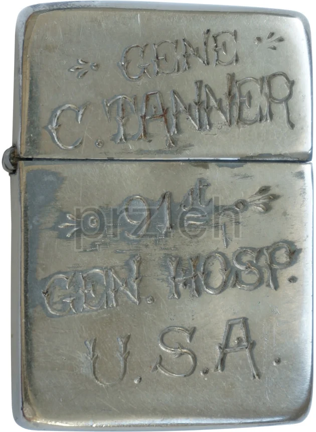 U.S. Army Medical Corps – 91st General Hospital, Modell three barrel hinge, flat bottom, Jahr 1943 - 45, Ansicht 1
