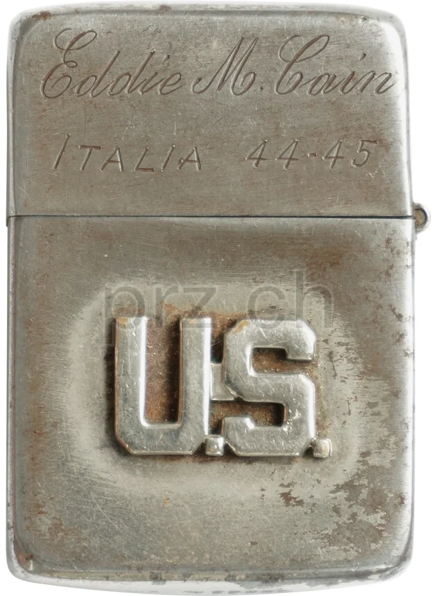 U.S. Army Signal Corps – Eddie M. Cain, Ansicht 2 U.S. Army Signal Corps – Eddie M. Cain, Modell three barrel hinge, round bottom, Jahr 1943 - 45, Ansicht 2