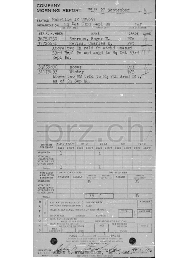 U.S. 7th Armored Division – Herbert A. Wisbey, Jr., Ansicht 19 U.S. 7th Armored Division – Herbert A. Wisbey, Jr., Modell three barrel hinge, round bottom, Jahr 1943 - 45, Ansicht 19